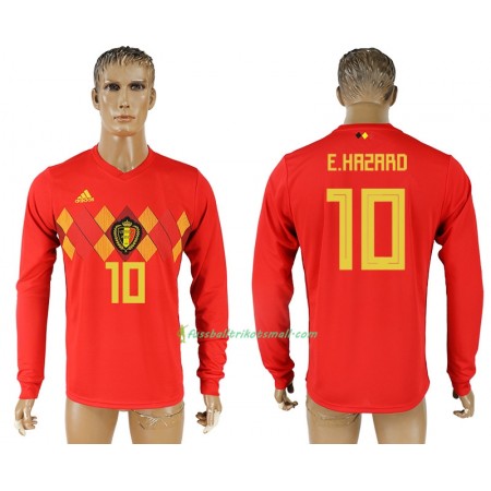 Fußballtrikots Belgien Eden Hazard 10 WM 2018 Langarm Heimtrikotsatz kaufen