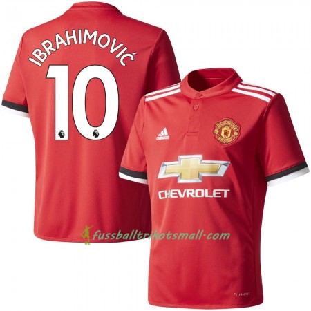 Fußballtrikots Manchester United Ibrahimovic 10 2017-2018 Kurzarm Heimtrikotsatz kaufen