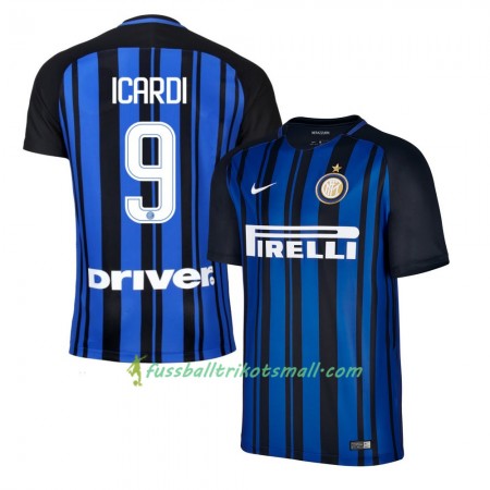Fußballtrikots Inter Mailand Icardi 9 2017-2018 Kurzarm Heimtrikotsatz kaufen