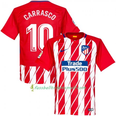 Fußballtrikots Atlético Madrid Carrasco 10 2017-2018 Kurzarm Heimtrikotsatz kaufen