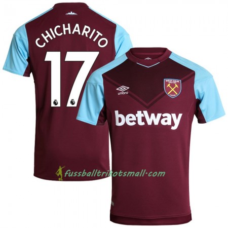 Fußballtrikots West Ham United Chicharito 17 2017-2018 Kurzarm Heimtrikotsatz kaufen