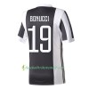Fußballtrikots Juventus Turin Bonucci 19 2017-2018 Kurzarm Heimtrikotsatz kaufen