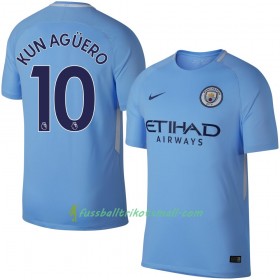 Fußballtrikots Manchester City Kun Agüero 2017-2018 Kurzarm Heimtrikotsatz kaufen