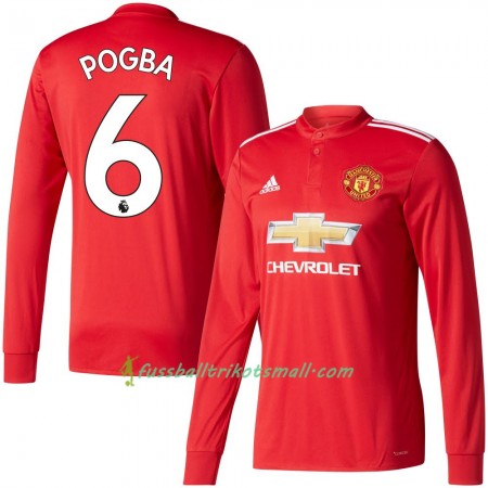 Fußballtrikots Manchester United Pogba 6 2017-2018 Langarm Heimtrikotsatz kaufen