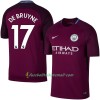 Fußballtrikots Manchester City De Bruyne 2017-2018 Kurzarm Auswärts-trikot kaufen