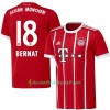 Fußballtrikots FC Bayern München Bernat 18 2017-2018 Kurzarm Heimtrikotsatz kaufen