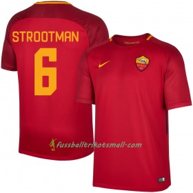 Fußballtrikots AS Rom Strooman 6 2017-2018 Kurzarm Heimtrikotsatz kaufen