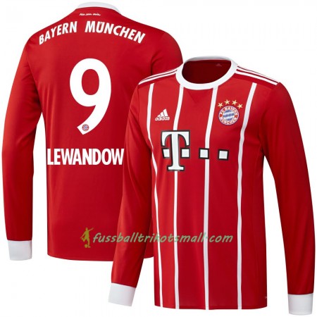 Fußballtrikots FC Bayern München Lewandowski 9 2017-2018 Langarm Heimtrikotsatz kaufen