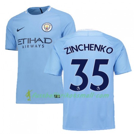 Fußballtrikots Manchester City ZINCHENKO 35 2017-2018 Kurzarm Heimtrikotsatz kaufen
