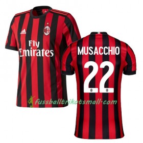 Fußballtrikots AC Mailand MUSACCHIO 22 2017-2018 Kurzarm Heimtrikotsatz kaufen