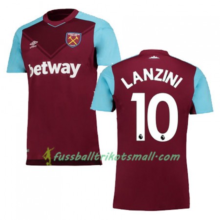 Fußballtrikots West Ham United LANZINI 2017-2018 Kurzarm Heimtrikotsatz kaufen