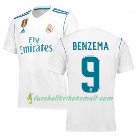 Fußballtrikots Real Madrid BENZEMA 9 2017-2018 Kurzarm Heimtrikotsatz kaufen