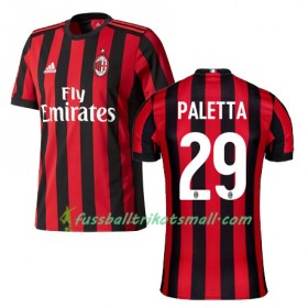 Fußballtrikots AC Mailand PALETTA 29 2017-2018 Kurzarm Heimtrikotsatz kaufen