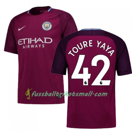 Fußballtrikots Manchester City TOURE YAYA 42 2017-2018 Kurzarm Auswärts-trikot kaufen