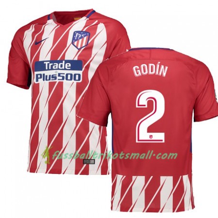 Fußballtrikots Atlético Madrid GODIN 2 2017-2018 Kurzarm Heimtrikotsatz kaufen