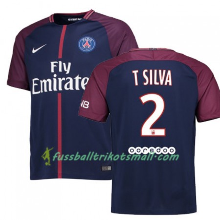 Fußballtrikots PSG THIAGO SILVA 2 2017-2018 Kurzarm Heimtrikotsatz kaufen