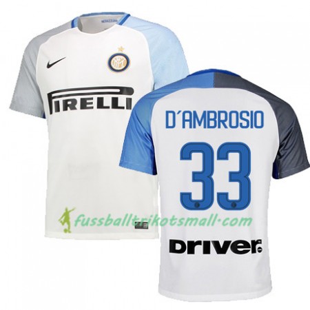 Fußballtrikots Inter Mailand D AMBROSIO 33 2017-2018 Kurzarm Auswärts-trikot kaufen