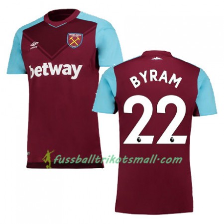 Fußballtrikots West Ham United BYRAM 2017-2018 Kurzarm Heimtrikotsatz kaufen
