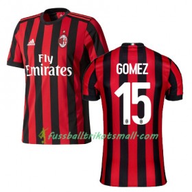 Fußballtrikots AC Mailand GOMEZ 15 2017-2018 Kurzarm Heimtrikotsatz kaufen