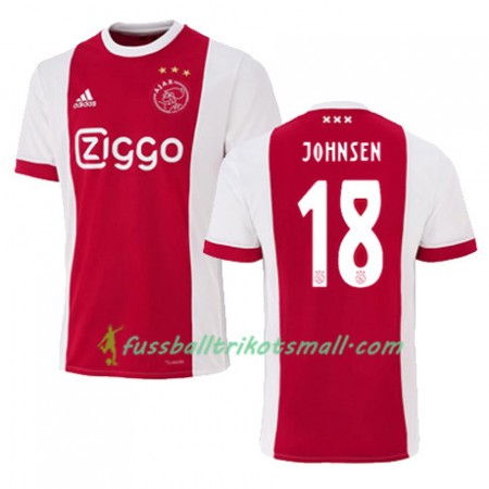 Fußballtrikots Ajax Amsterdam DENNIS JOHNSEN 18 2017-2018 Kurzarm Heimtrikotsatz kaufen