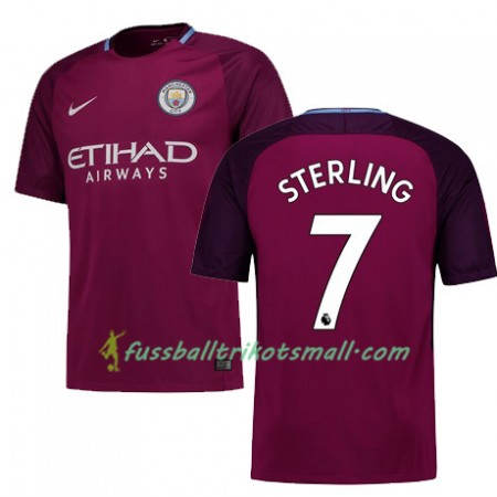 Fußballtrikots Manchester City STERLING 7 2017-2018 Kurzarm Auswärts-trikot kaufen