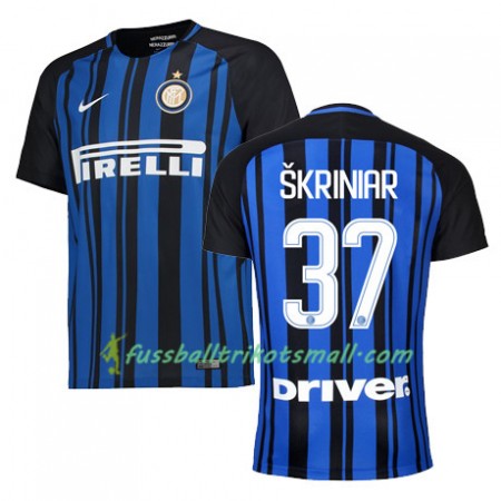 Fußballtrikots Inter Mailand SKRINIAR 37 2017-2018 Kurzarm Heimtrikotsatz kaufen