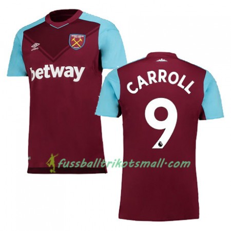 Fußballtrikots West Ham United CARROLL 2017-2018 Kurzarm Heimtrikotsatz kaufen