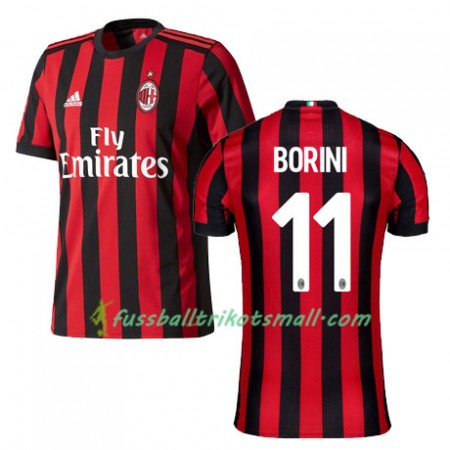 Fußballtrikots AC Mailand BORINI 11 2017-2018 Kurzarm Heimtrikotsatz kaufen