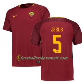 Fußballtrikots AS Rom JESUS 5 2017-2018 Kurzarm Heimtrikotsatz kaufen