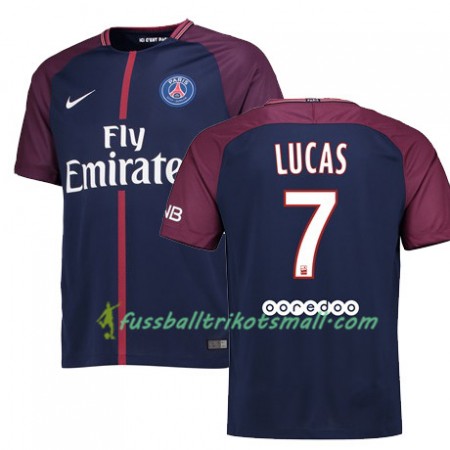 Fußballtrikots PSG LUCAS MOURA 7 2017-2018 Kurzarm Heimtrikotsatz kaufen
