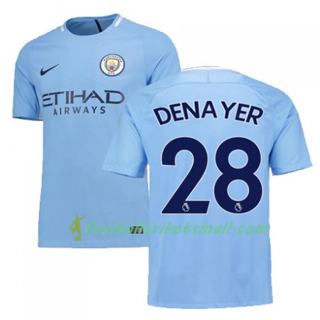 Fußballtrikots Manchester City DENAYER 28 2017-2018 Kurzarm Heimtrikotsatz kaufen
