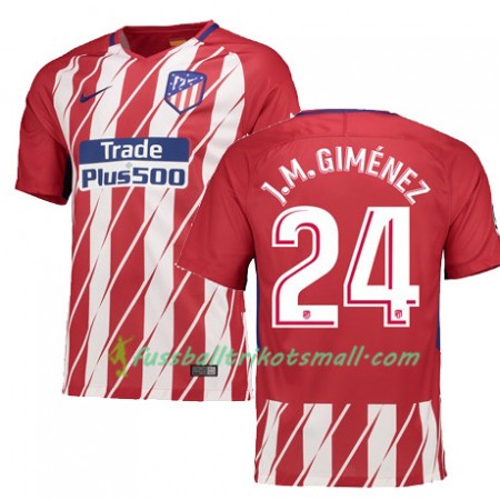 Fußballtrikots Atlético Madrid JOSE GIMENEZ 24 2017-2018 Kurzarm Heimtrikotsatz kaufen