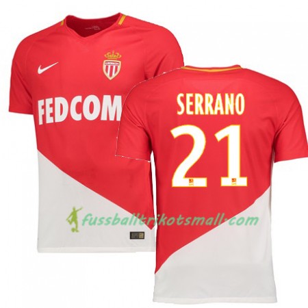 Fußballtrikots AS Monaco SERRANO 21 2017-2018 Kurzarm Heimtrikotsatz kaufen