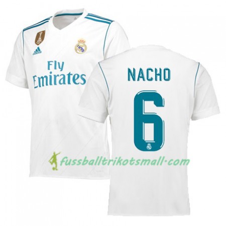 Fußballtrikots Real Madrid NACHO 6 2017-2018 Kurzarm Heimtrikotsatz kaufen