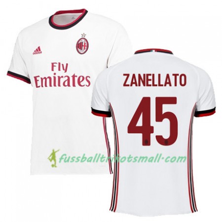 Fußballtrikots AC Mailand ZANELLATO 45 2017-2018 Kurzarm Auswärts-trikot kaufen