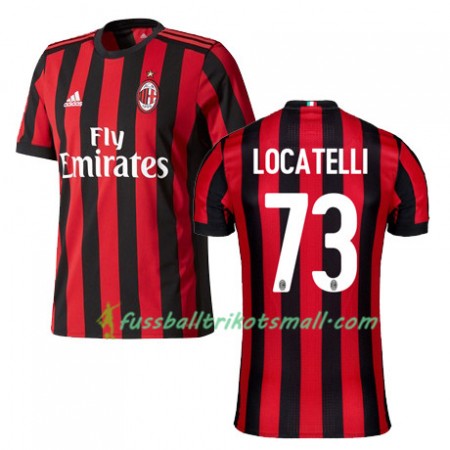 Fußballtrikots AC Mailand LOCATELLI 73 2017-2018 Kurzarm Heimtrikotsatz kaufen