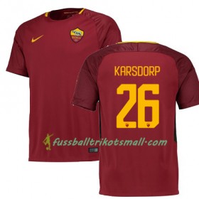 Fußballtrikots AS Rom KARSDORP 26 2017-2018 Kurzarm Heimtrikotsatz kaufen