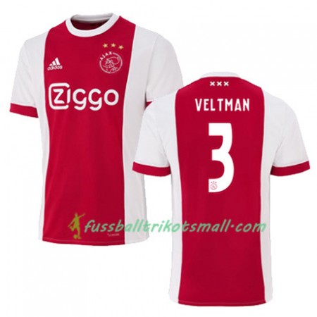 Fußballtrikots Ajax Amsterdam JOEL VELTMAN 3 2017-2018 Kurzarm Heimtrikotsatz kaufen