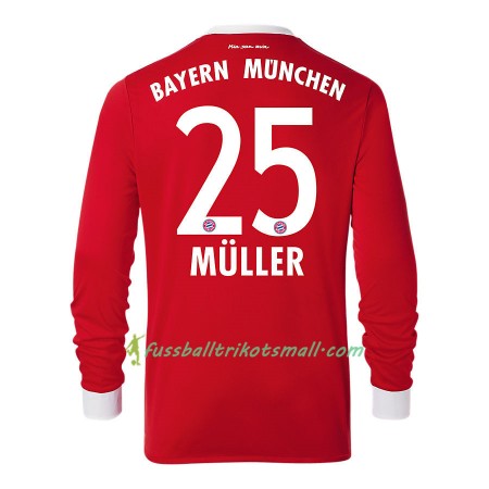 Fußballtrikots FC Bayern München Thomas Muller 25 2017-2018 Langarm Heimtrikotsatz kaufen