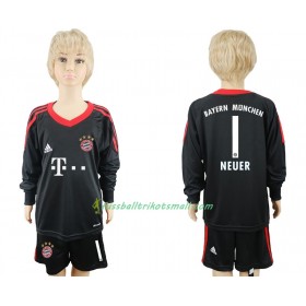 Fußballtrikots FC Bayern München Torwart Neuer 1 Kinder 2017-2018 Langarm Heimtrikotsatz kaufen