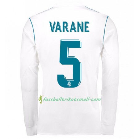 Fußballtrikots Real Madrid Raphael Varane 5 2017-2018 Langarm Heimtrikotsatz kaufen