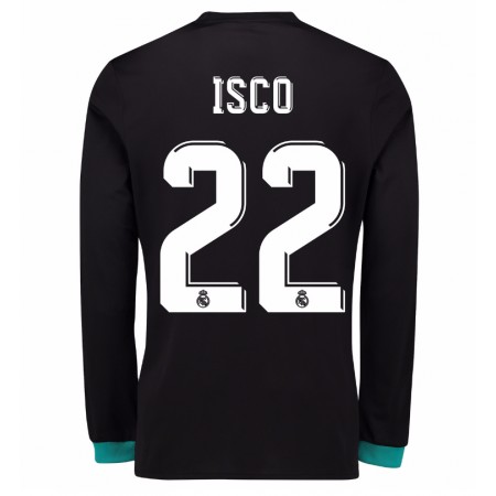 Fußballtrikots Real Madrid Isco 22 2017-2018 Langarm Auswärts-trikot kaufen