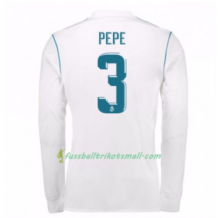 Fußballtrikots Real Madrid Pepe 3 2017-2018 Langarm Heimtrikotsatz kaufen