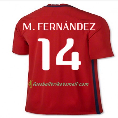 Fußballtrikots Chile M FERNANDEZ 2016-2017 Kurzarm Heimtrikotsatz kaufen