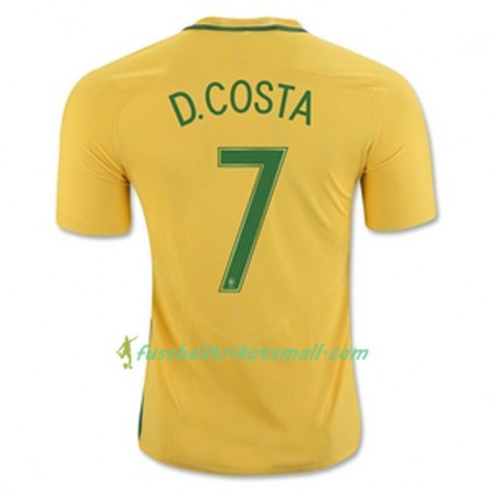 Fußballtrikots Brasilien D COSTA 2016-2017 Kurzarm Heimtrikotsatz kaufen