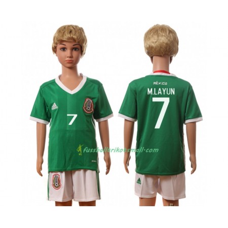 Fußballtrikots Mexiko M.Layun 7 Kinder 2016 Kurzarm Heimtrikotsatz kaufen