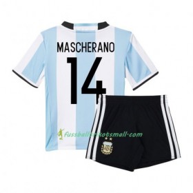 Fußballtrikots Argentinien Javier Mascherano 14 Kinder 2016 Kurzarm Heimtrikotsatz kaufen