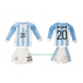 Fußballtrikots Argentinien Kun Aguero 20 Kinder 2016 Langarm Heimtrikotsatz kaufen