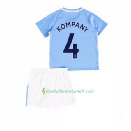 Fußballtrikots Manchester City Vincent Kompany 4 Kinder 2017-2018 Kurzarm Heimtrikotsatz kaufen