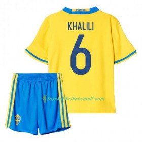 Fußballtrikots Schweden Khalili 6 Kinder 2016 Kurzarm Heimtrikotsatz kaufen